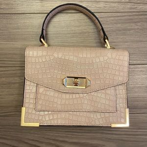 *NWOT* ALDO croc nude handbag